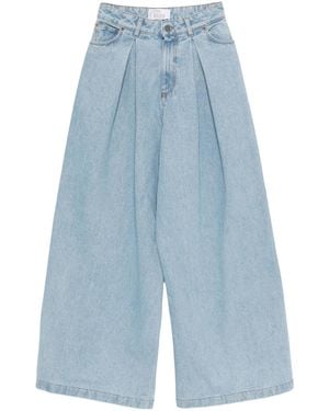 GIUSEPPE DI MORABITO Pleated Wide-Leg Jeans - Blue