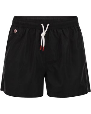 Kiton Short Drawstring Swim Shorts - Black
