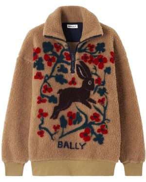 Bally Half-Zip Fleece Top - Brown