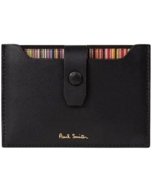 Paul Smith Logo Stamp Card Holder - Black