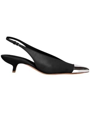 Sportmax Metal Pointed Open-Heeled Shoes - Black