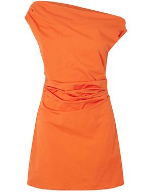 STAUD Off-Shoulder Mini Dress - Orange