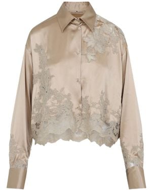 Ermanno Scervino Long Sleeve Shirt - Natural