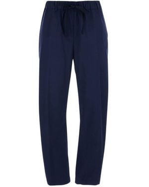 Semicouture Buddy Drawstring Waist Pants - Blue