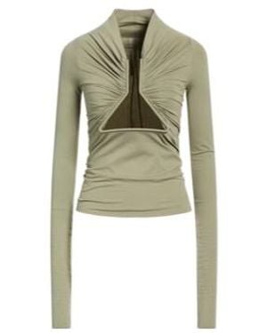 Rick Owens High-Neck Long-Sleeve Top - Green