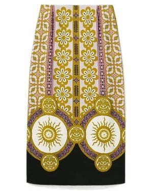 La DoubleJ Patterned Pencil Skirt - Metallic