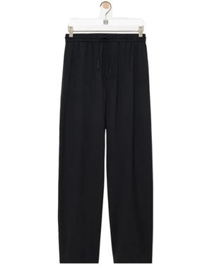 Loewe Drawstring Waist Casual Pants - Black