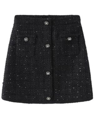 Marissa Chiara Button Skirt - Black