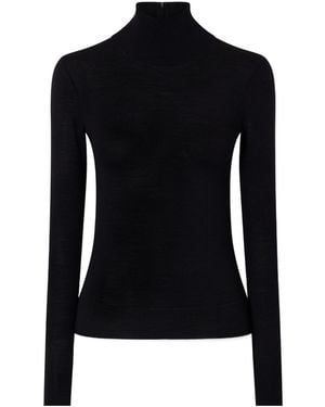 Carolina Herrera Wool And Silk-Blend Turtleneck Sweater - Black