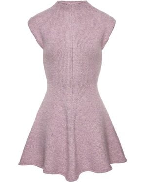 Magda Butrym Knitted Flared Day Dress - Purple