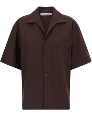Entire studios Short-Sleeve Pajama Shirt - Brown