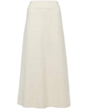 Lisa Yang Asta Brushed Cashmere Midi Skirt - White