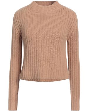 Max Mara Solid Colour Long-Sleeve Crew Neck Knit Jumper - Brown
