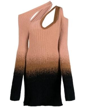 OTTOLINGER Gradient-Effect Knitted Mini Dress - Black