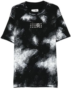 MM6 by Maison Margiela Graphic Printed Crewneck T-Shirt - Black