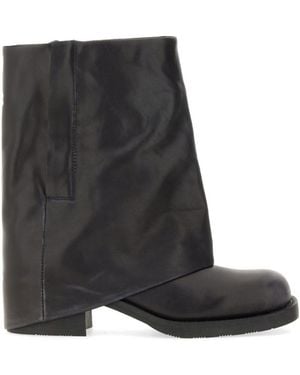 Ash Round-Head Short Boots - Black