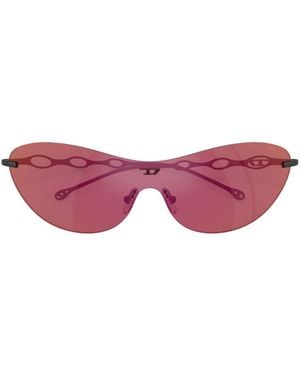 DIESEL Rimless Shield Sunglasses - Pink