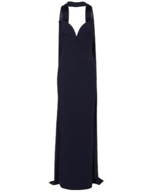 Roland Mouret Scarf-Detail Corset Gown - Blue