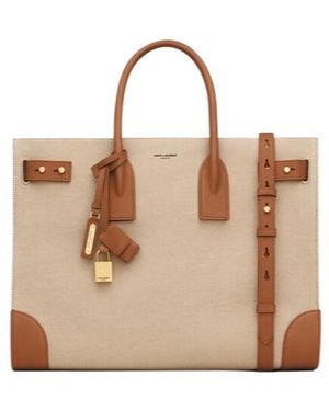 Saint Laurent Sac Du Jour Tote Bag - Natural