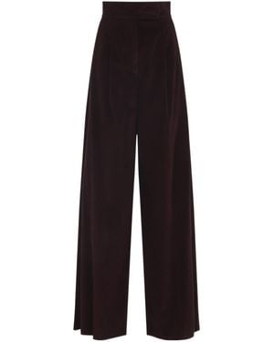 Max Mara Bosso1234 High-Waist Wide-Leg Pants - Black