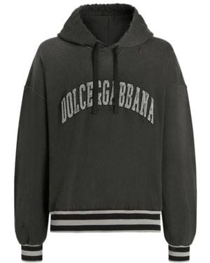 Dolce & Gabbana Stripe Hoodie - Black