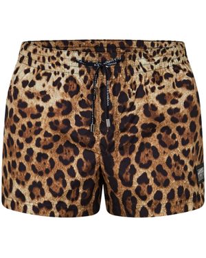 Dolce & Gabbana Leopard Swim Shorts - Multicolour