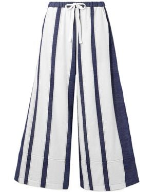 lemlem Striped Pure Cotton Trousers - Blue