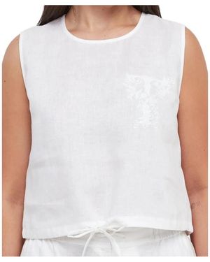 Twinset Tie-Waist Top - White