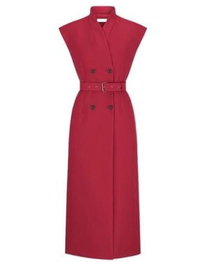 Dior Mid-Length Blazer Dress - Red