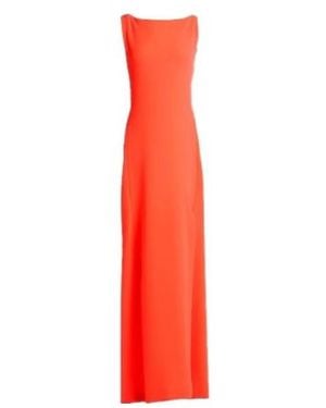 Max Mara Solid Colour Appliqué Gown - Red