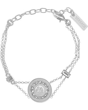Versace Bright Medusa Embellished Bracelet - White