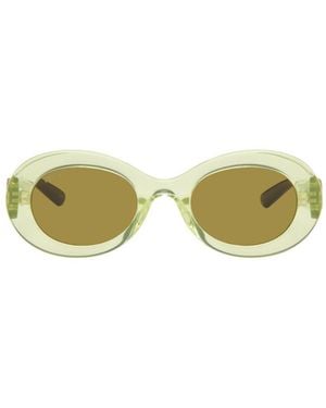 Gucci Eyewear Oval Frame Sunglasses - Yellow