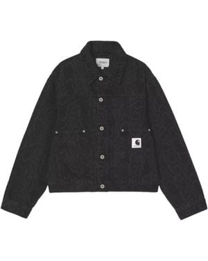 Carhartt Belmar Patterned Denim Jacket - Black