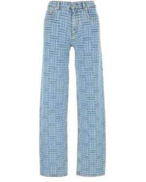 KENZO Logo Embroidered Denim Jeans - Blue
