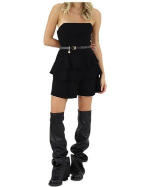 Elisabetta Franchi Sleeveless Off-The-Shoulder Dress - Black