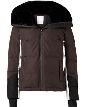 Yves Salomon Color-Blocked Quilted Ski Suit - Black