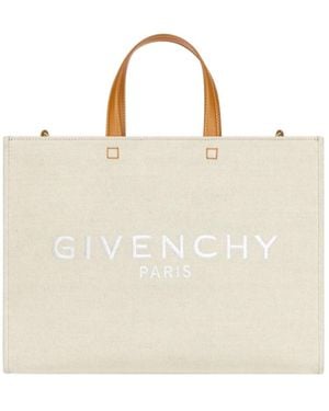 Givenchy Medium G-Tote Shopping Bag - Natural