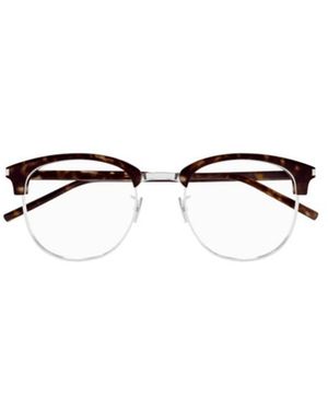 Saint Laurent Eyewear Round Frame Glasses - White