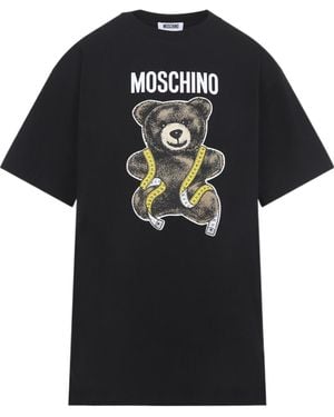 Moschino Teddy Bear Print Oversized T-Shirt - Black