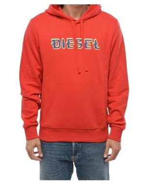 DIESEL Hooded Sweatshirt - Red