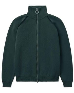 1989 STUDIO Full Zip Raglan Jumper - Green