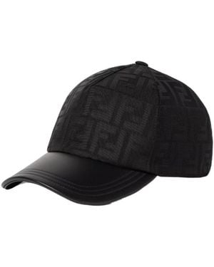 Fendi Ff Jacquard Baseball Cap - Black