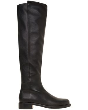 Stuart Weitzman Round-Toe Knee-High Boots - Black
