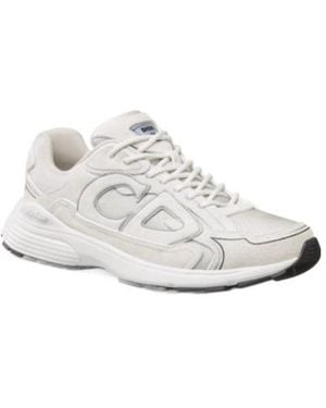 Dior Homme B30 Logo Patch Lace-Up Trainers - White