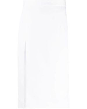DSquared² Slit-Detail High-Waisted Skirt - White