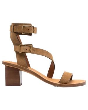 Zadig & Voltaire Cecilia Caprese 70Mm Leather Sandals - Metallic