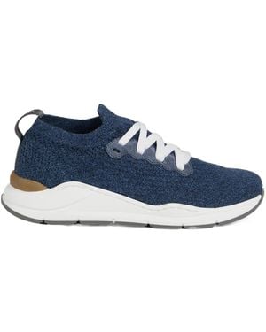 Brunello Cucinelli Knitted Sneakers - Blue
