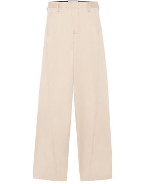 Lanvin High Waist Twisted Chino Pants - White