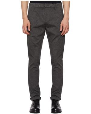 Dondup Pleated Zip-Detail Casual Pants - Gray