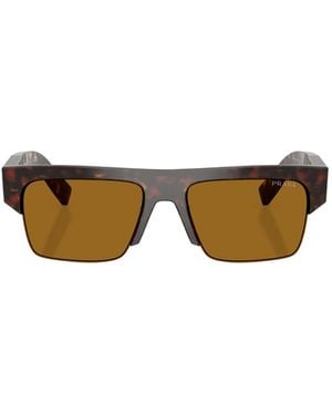Prada Eyewear Semi-Rimless Frame Sunglasses - Multicolor